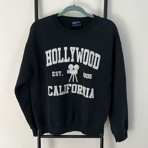 Vintage 90s MV Sport Hollywood California Blue Crewneck Sweatshirt Adult Size M